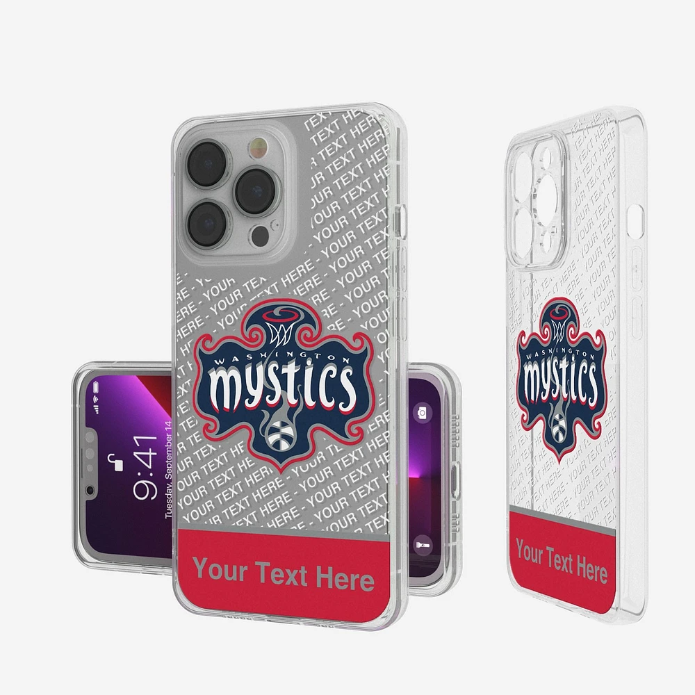 Washington Mystics Personalized Tilt Design iPhone Clear Case
