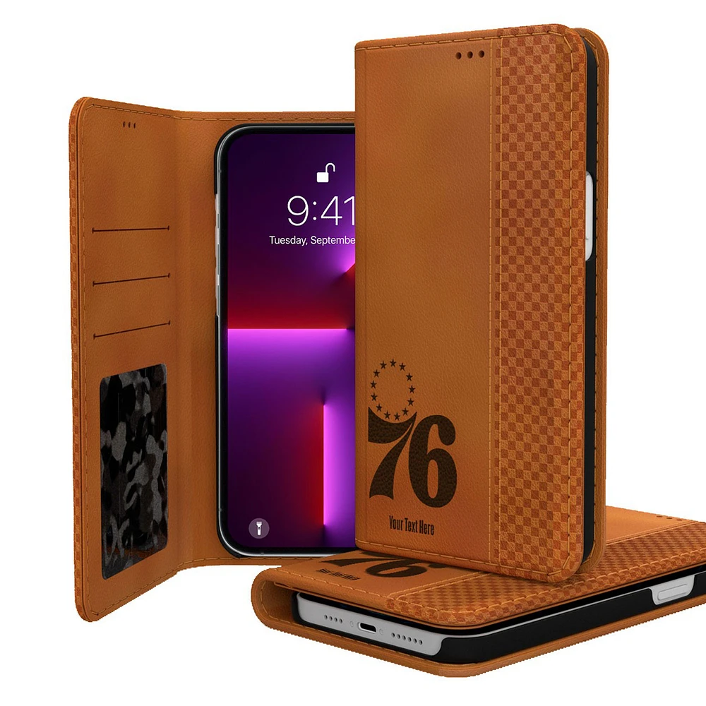 Philadelphia 76ers Personalized Burn Design iPhone Folio Case