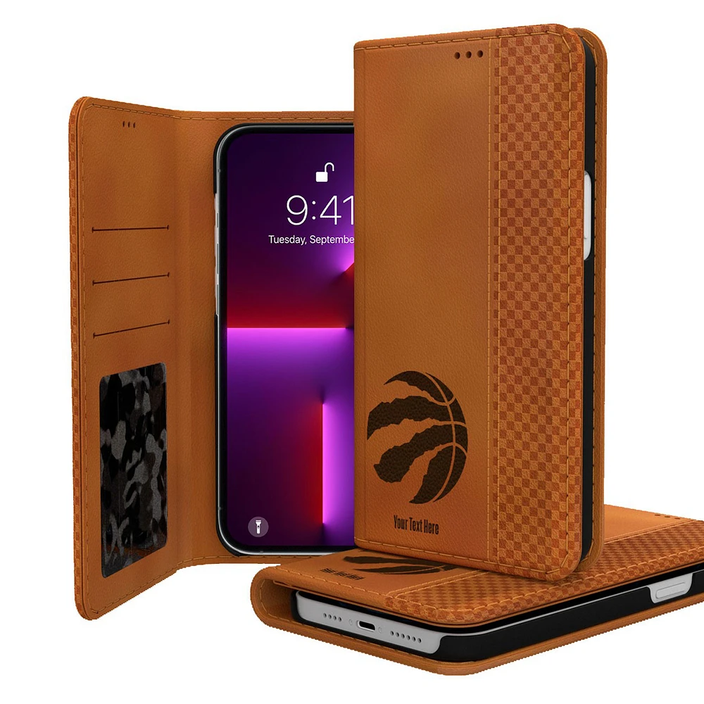 Toronto Raptors Personalized Burn Design iPhone Folio Case
