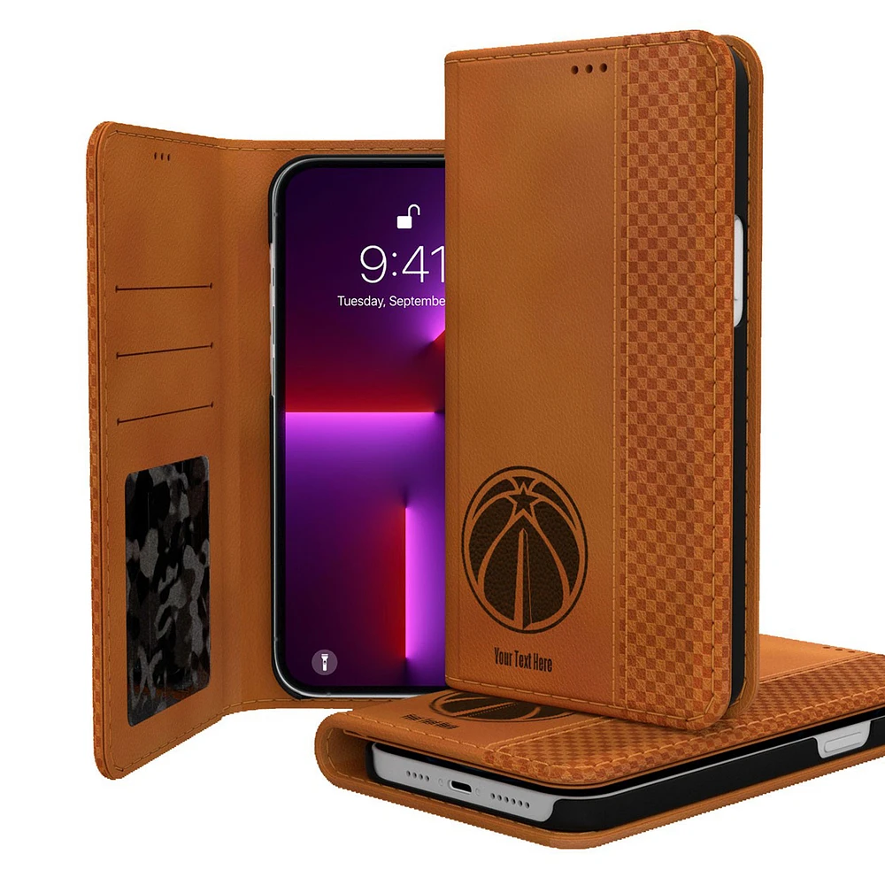 Washington Wizards Personalized Burn Design iPhone Folio Case