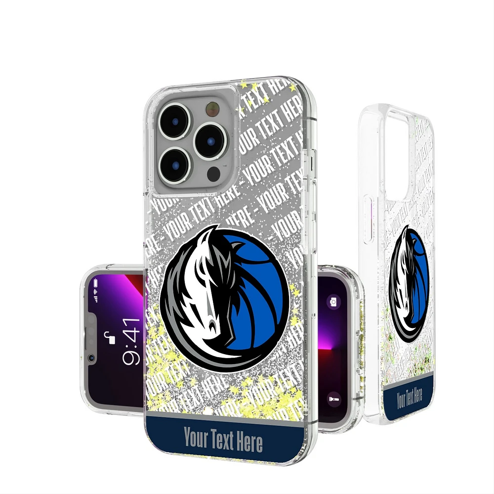 Dallas Mavericks Personalized Stripe iPhone Glitter Case