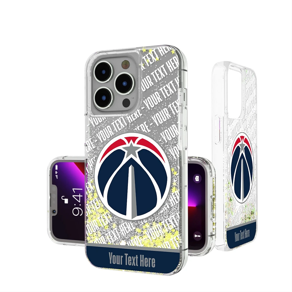 Washington Wizards Personalized Stripe iPhone Glitter Case