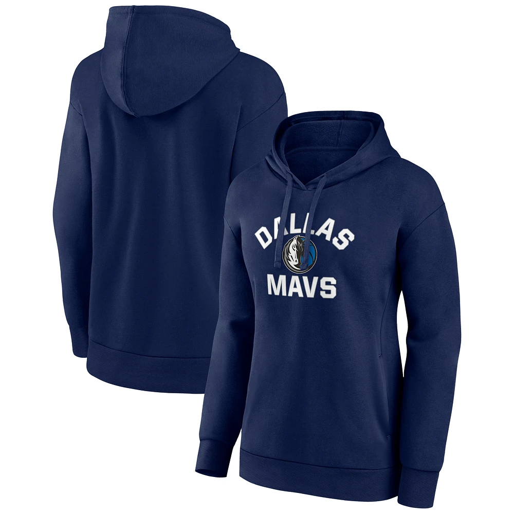Women's Navy Dallas Mavericks Overtime Pullover Hoodie