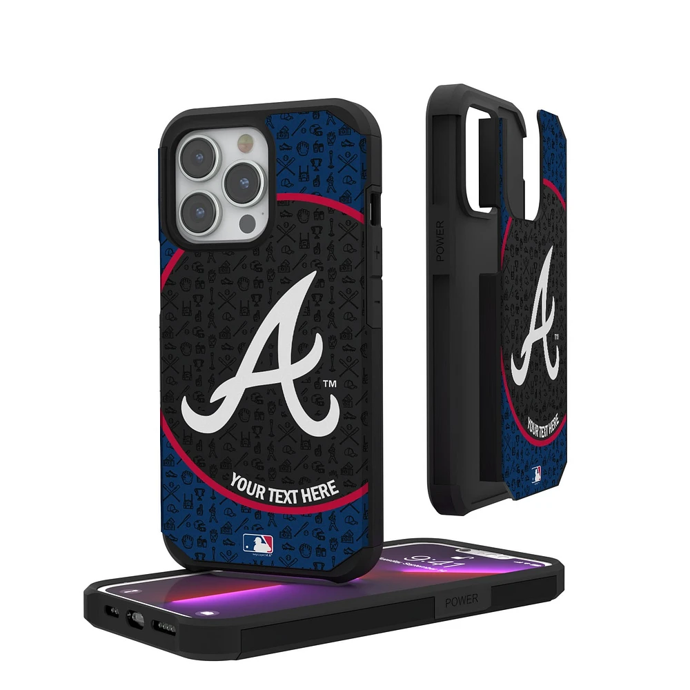 Atlanta Braves iPhone Circle Design Personalized Rugged Case