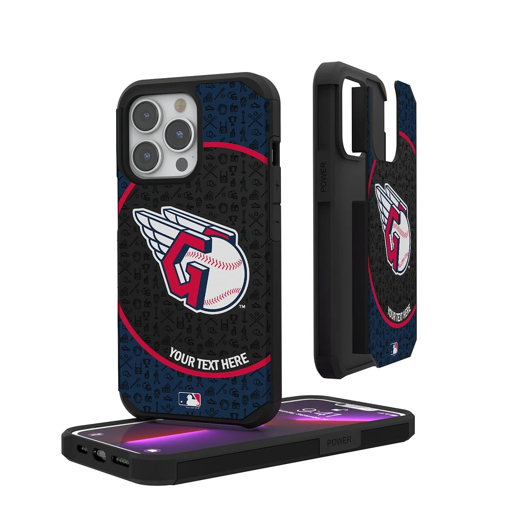 Cleveland Guardians iPhone Circle Design Personalized Rugged Case