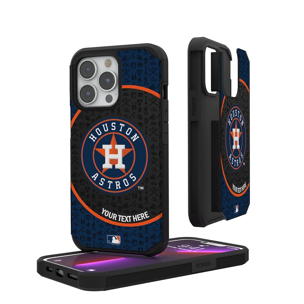 Houston Astros iPhone Circle Design Personalized Rugged Case