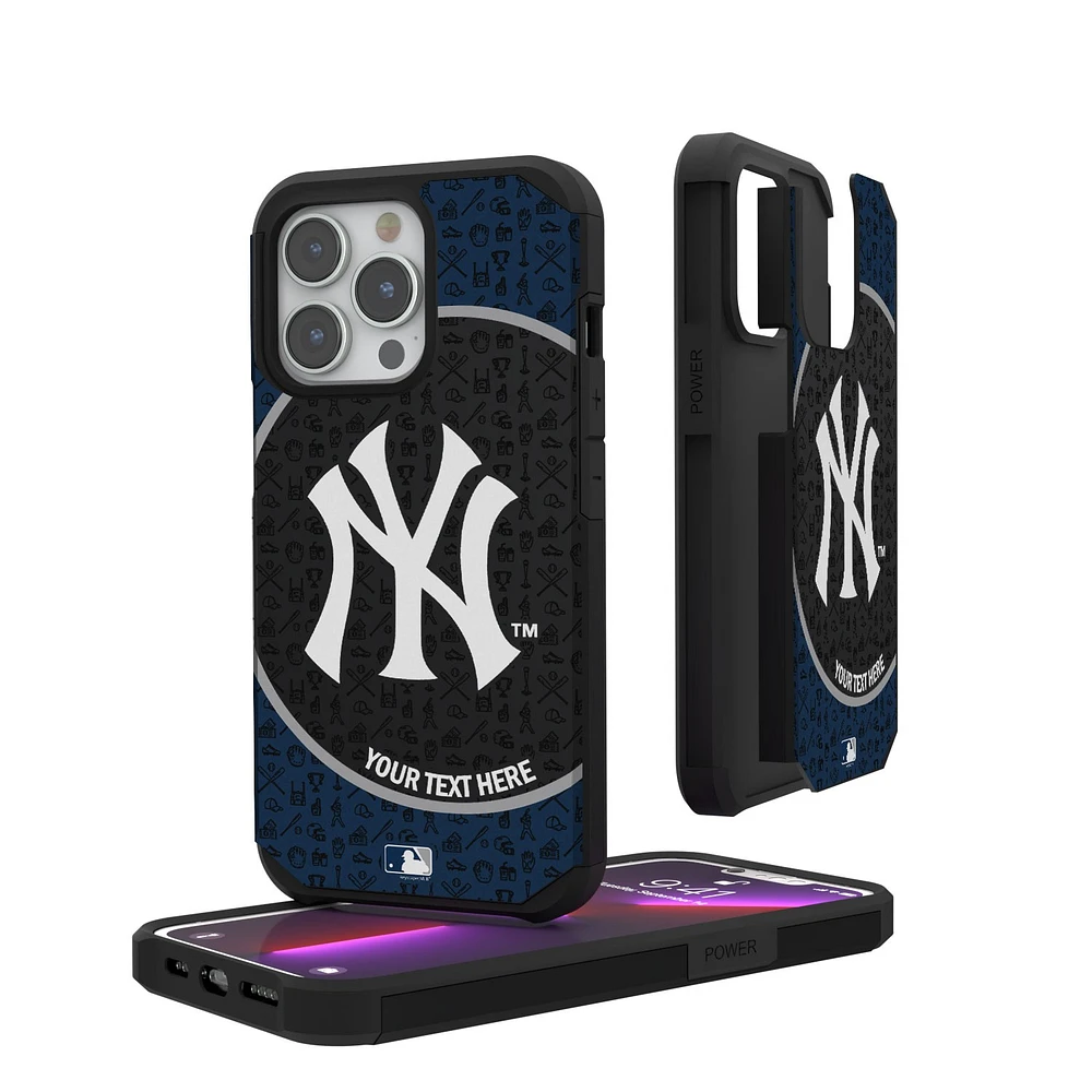 New York Yankees iPhone Circle Design Personalized Rugged Case