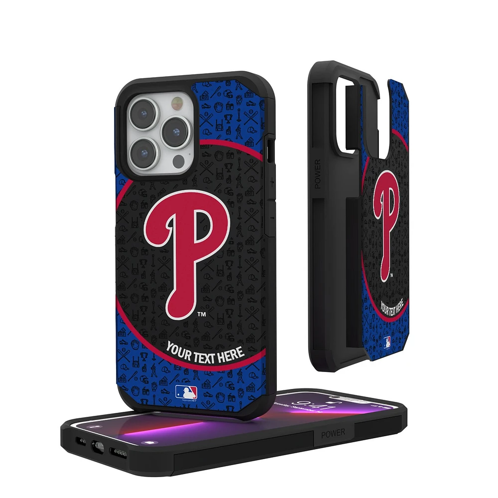 Philadelphia Phillies iPhone Circle Design Personalized Rugged Case