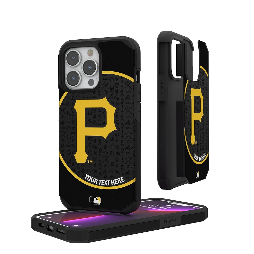 Pittsburgh Pirates iPhone Circle Design Personalized Rugged Case