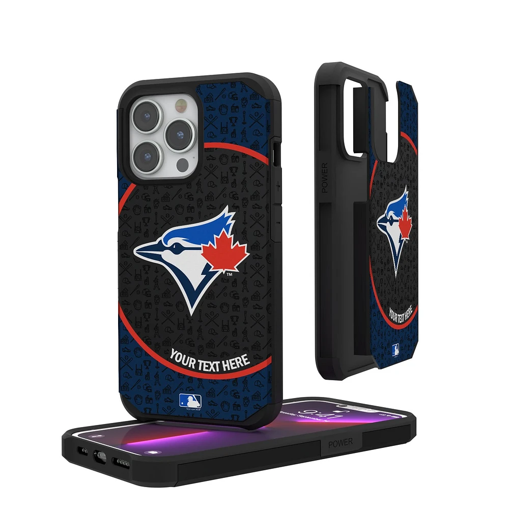 Toronto Blue Jays iPhone Circle Design Personalized Rugged Case