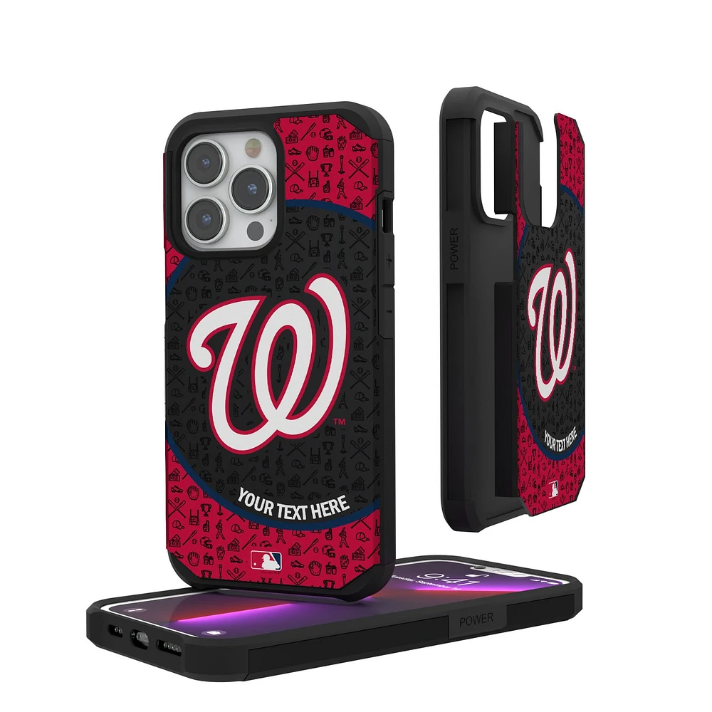 Washington Nationals iPhone Circle Design Personalized Rugged Case