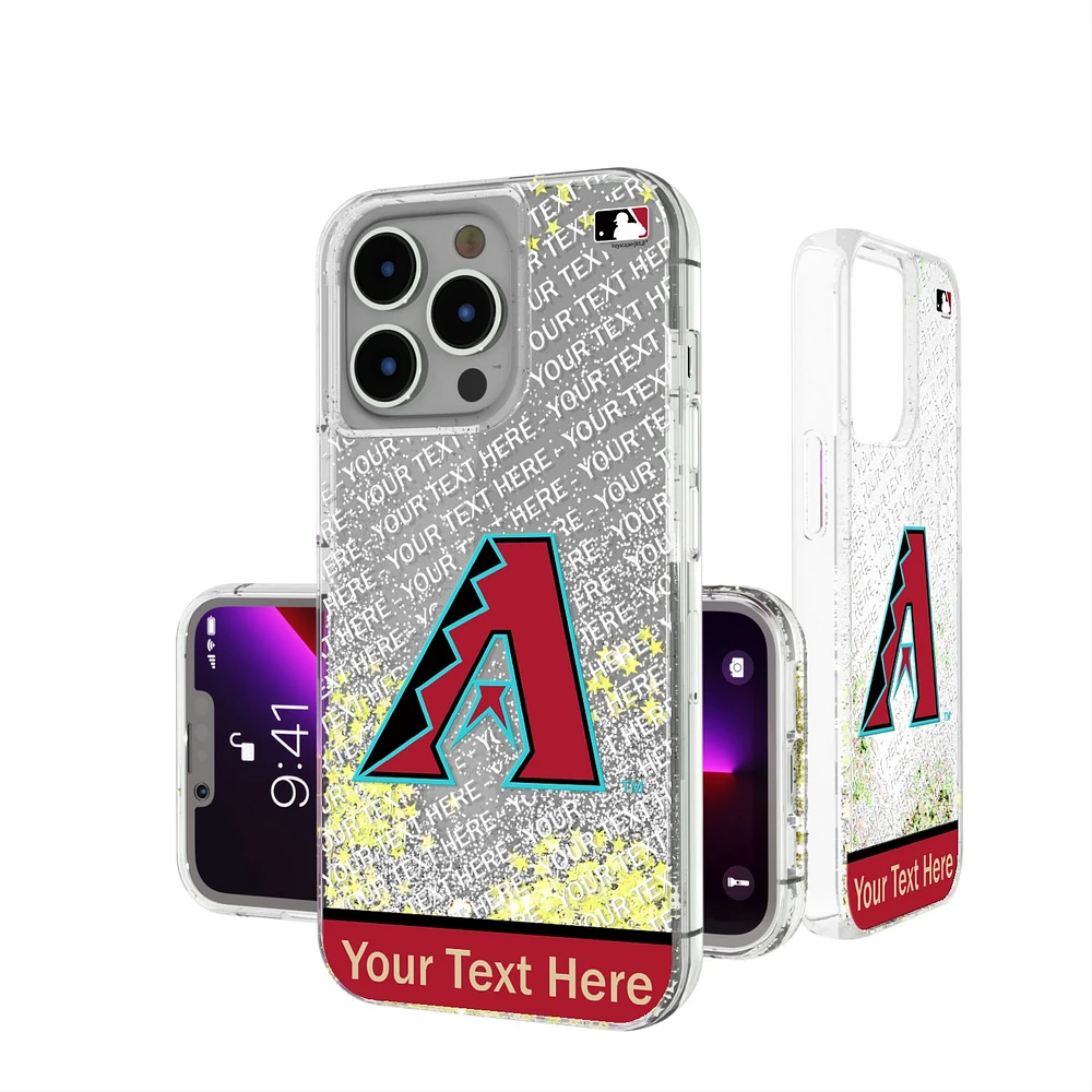 Arizona Diamondbacks iPhone Personalized Glitter Case