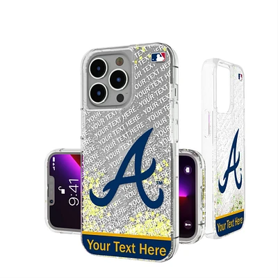 Atlanta Braves iPhone Personalized Glitter Case