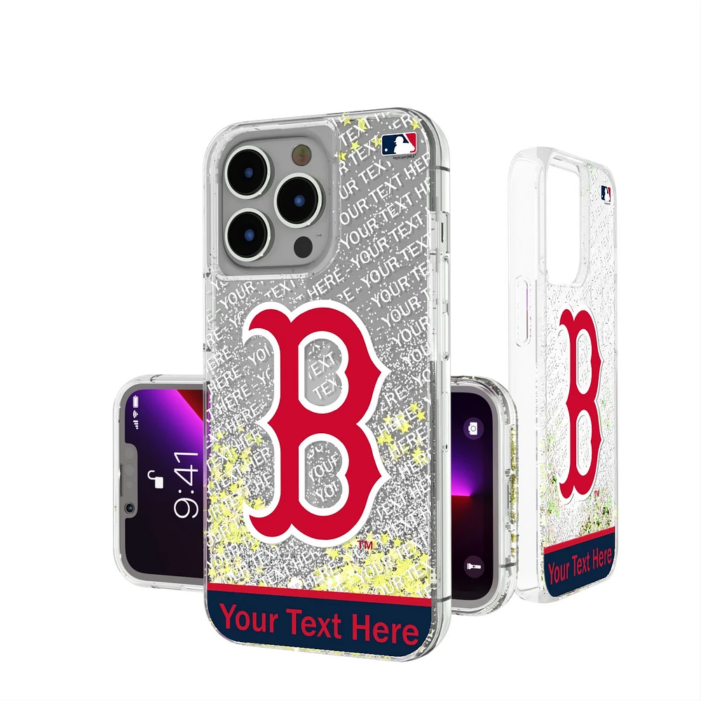 Boston Red Sox iPhone Personalized Glitter Case