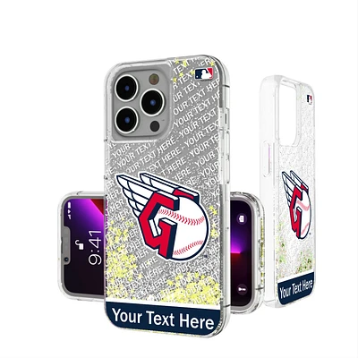 Cleveland Guardians iPhone Personalized Glitter Case