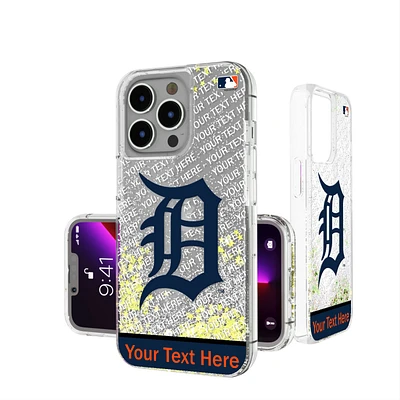 Detroit Tigers iPhone Personalized Glitter Case