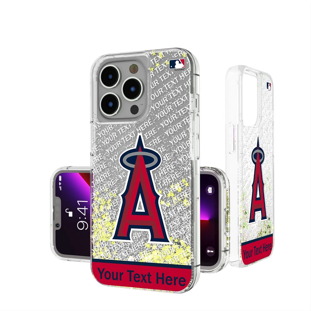 Los Angeles Angels iPhone Personalized Glitter Case