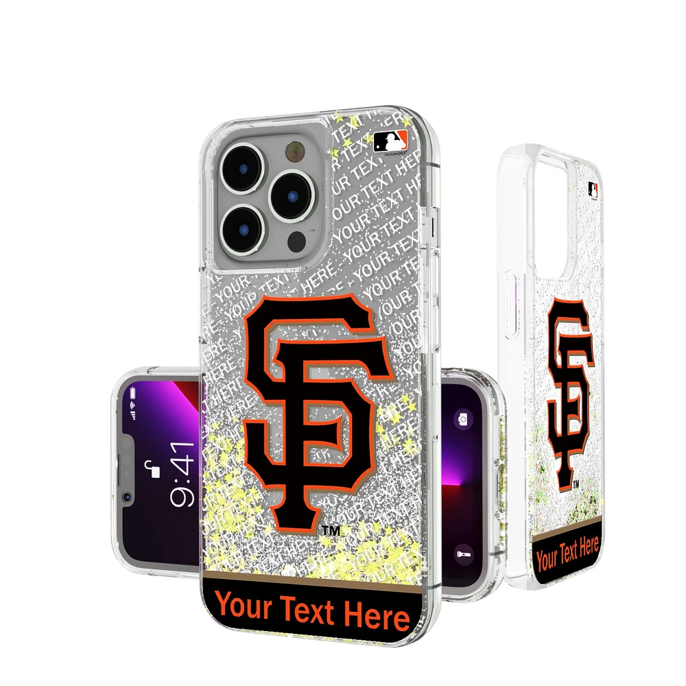 San Francisco Giants iPhone Personalized Glitter Case