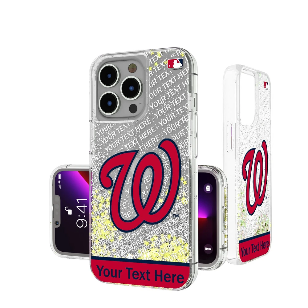 Washington Nationals iPhone Personalized Glitter Case