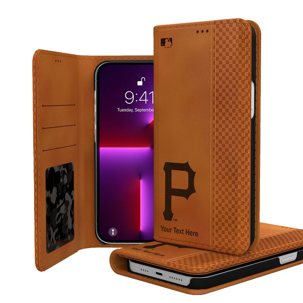 Pittsburgh Pirates Personalized Burn Design iPhone Folio Case