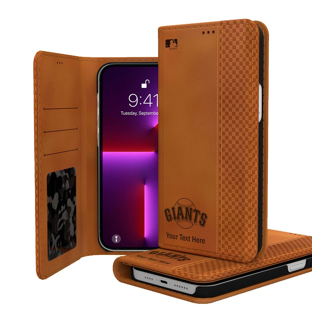 San Francisco Giants Personalized Burn Design iPhone Folio Case