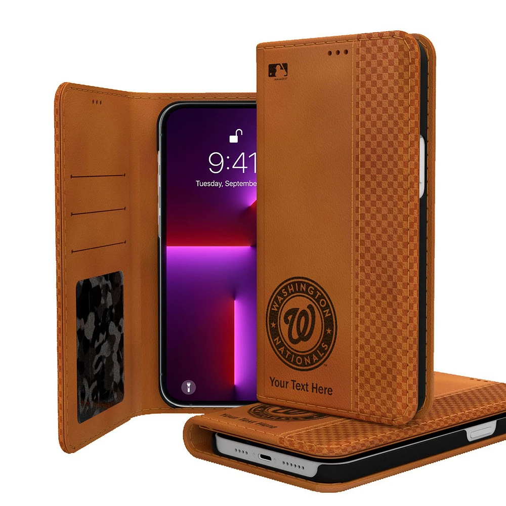 Washington Nationals Personalized Burn Design iPhone Folio Case