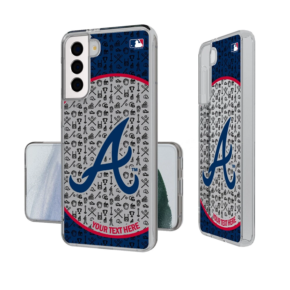 Atlanta Braves Circle Design Galaxy Clear Phone Case