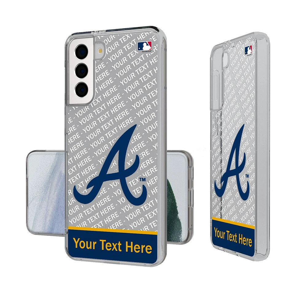 Atlanta Braves Endzone Design Galaxy Clear Phone Case