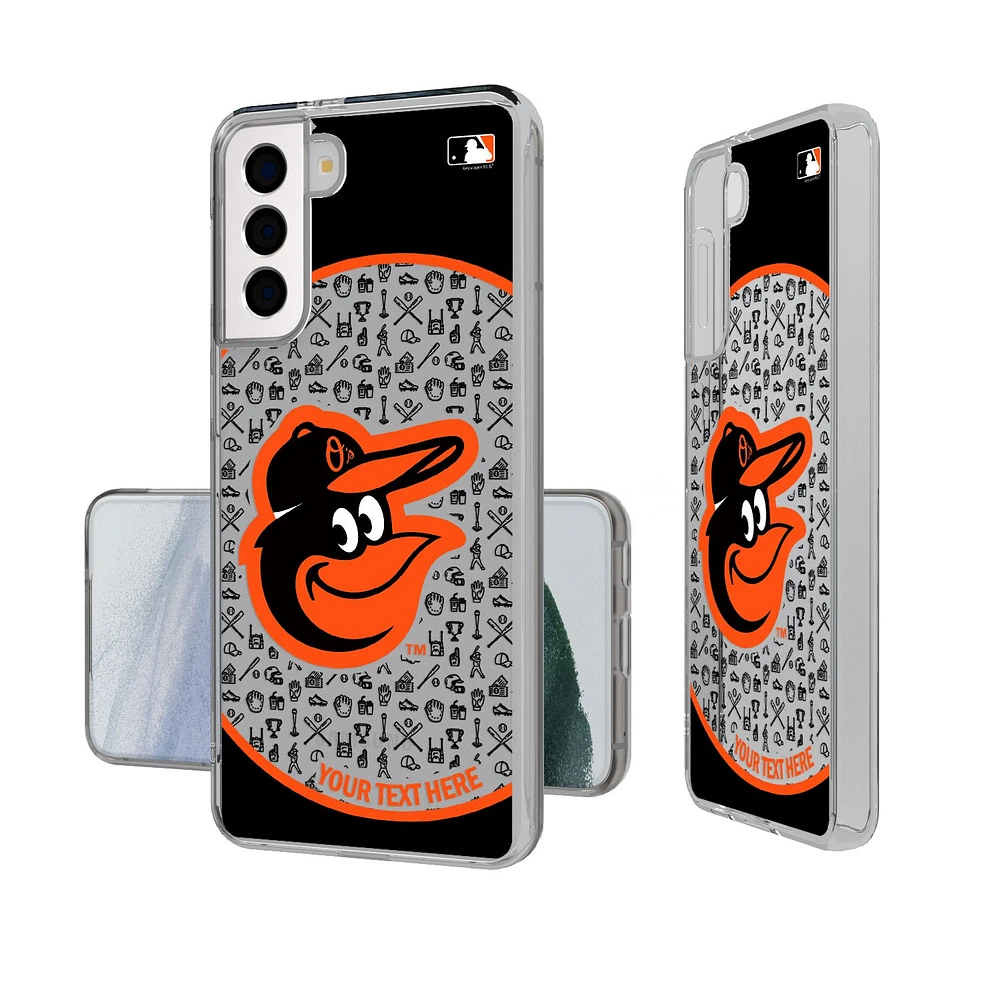 Baltimore Orioles Circle Design Galaxy Clear Phone Case