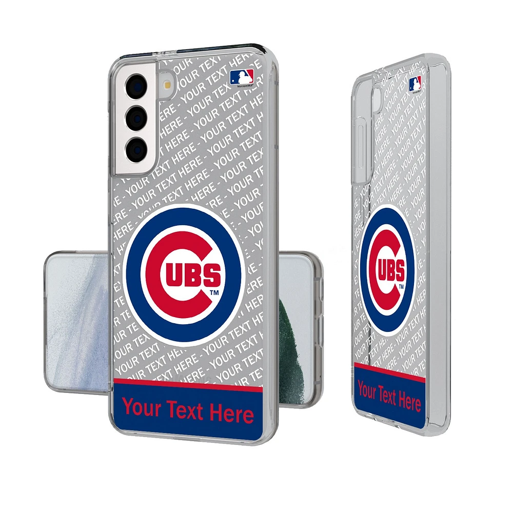 Chicago Cubs Endzone Design Galaxy Clear Phone Case