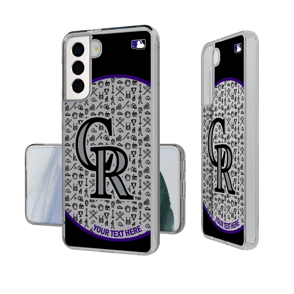 Colorado Rockies Circle Design Galaxy Clear Phone Case