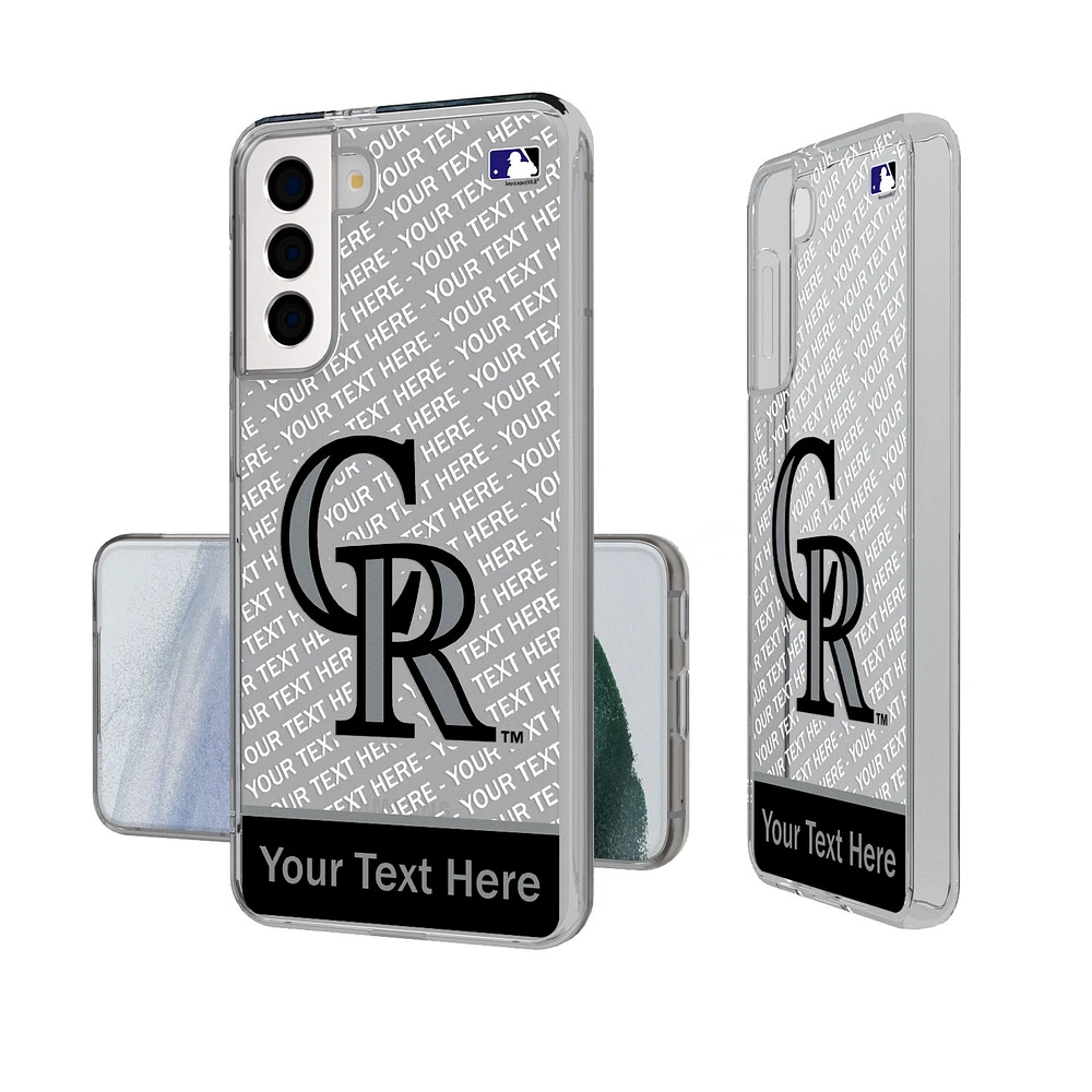 Colorado Rockies Endzone Design Galaxy Clear Phone Case