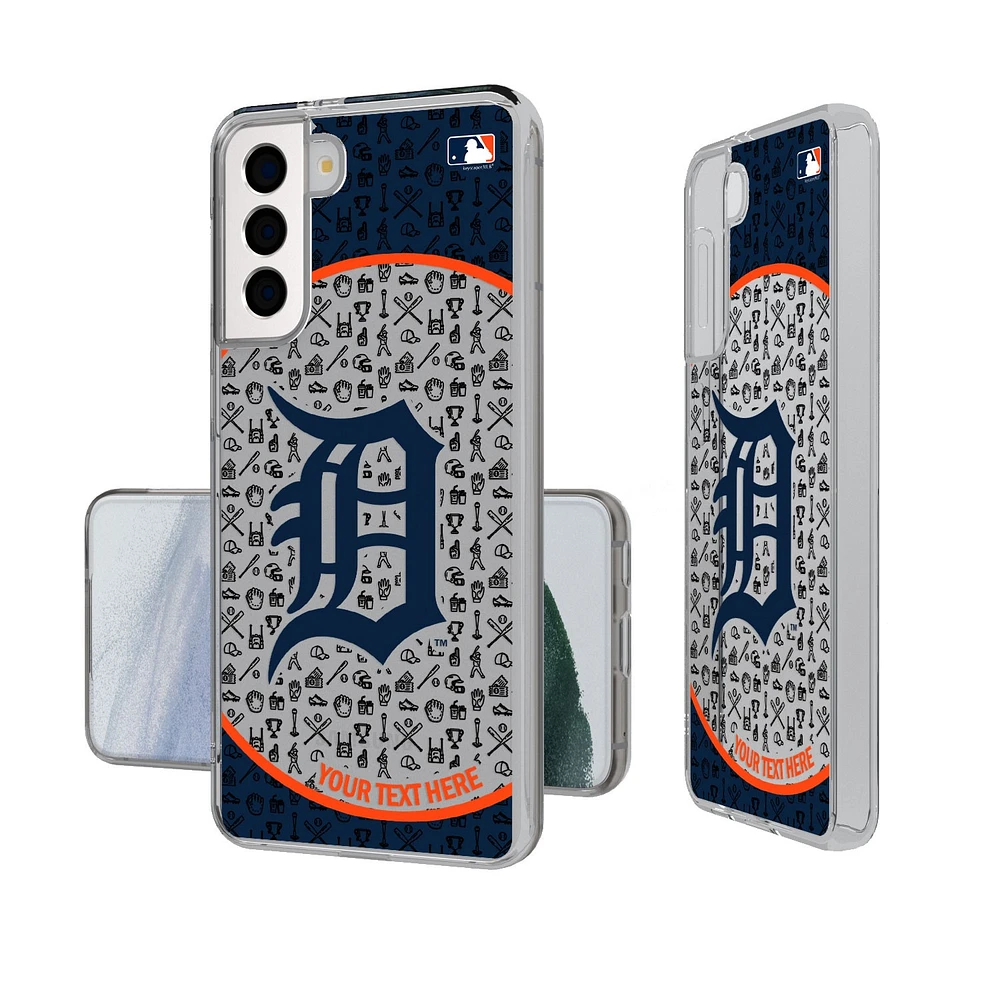 Detroit Tigers Circle Design Galaxy Clear Phone Case