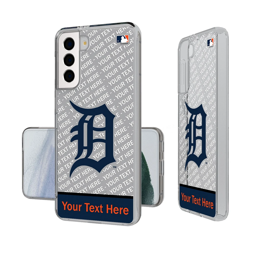 Detroit Tigers Endzone Design Galaxy Clear Phone Case