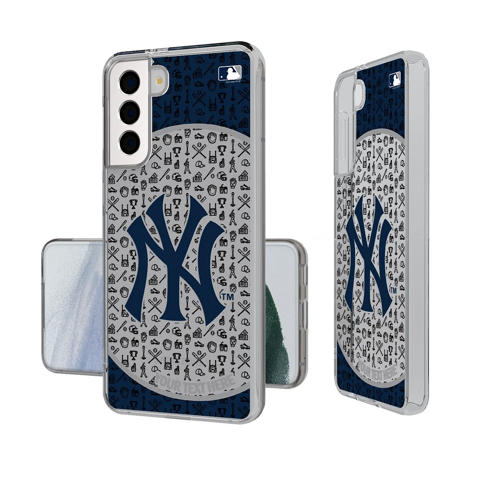 New York Yankees Circle Design Galaxy Clear Phone Case