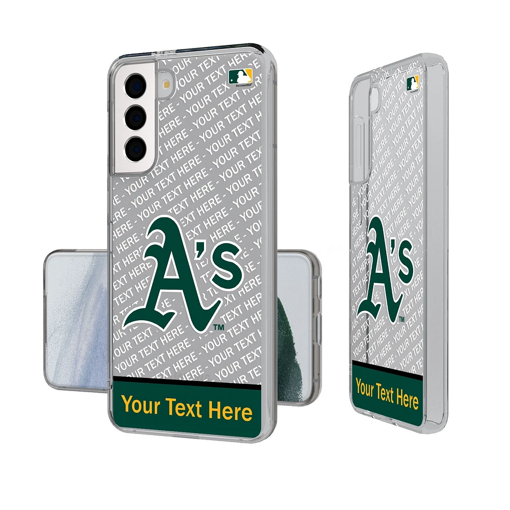 Athletics Endzone Design Galaxy Clear Phone Case