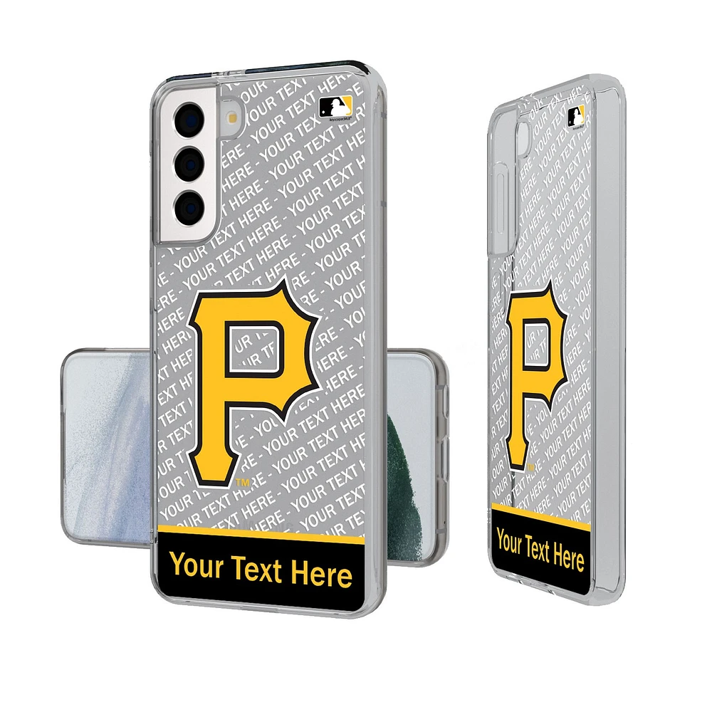 Pittsburgh Pirates Endzone Design Galaxy Clear Phone Case