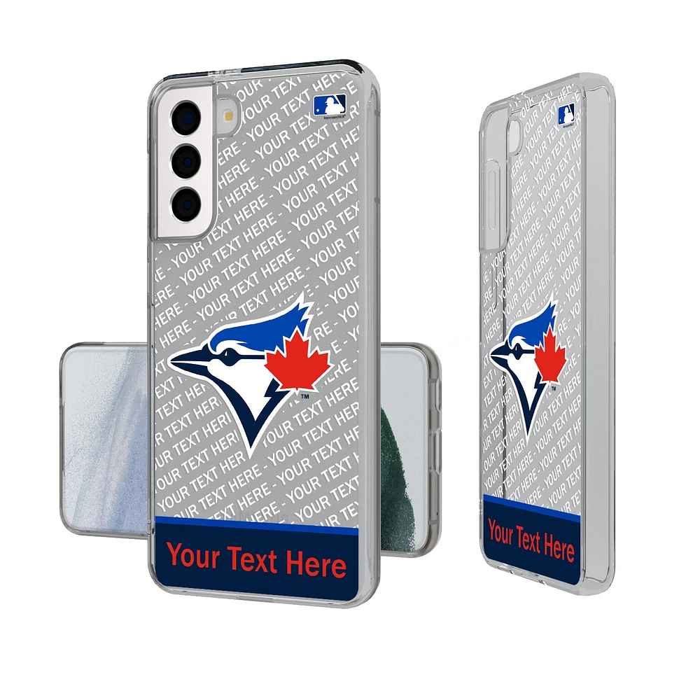 Toronto Blue Jays Endzone Design Galaxy Clear Phone Case