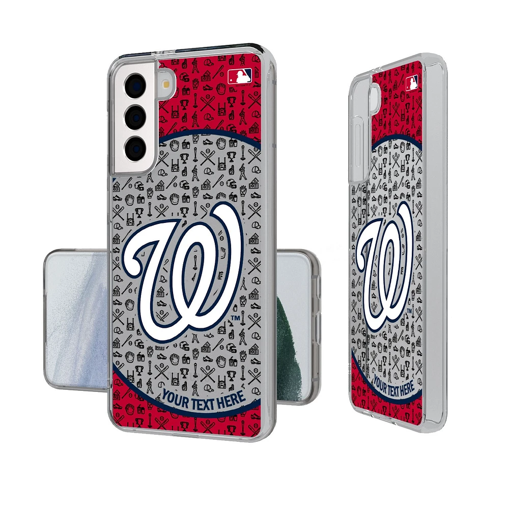 Washington Nationals Circle Design Galaxy Clear Phone Case