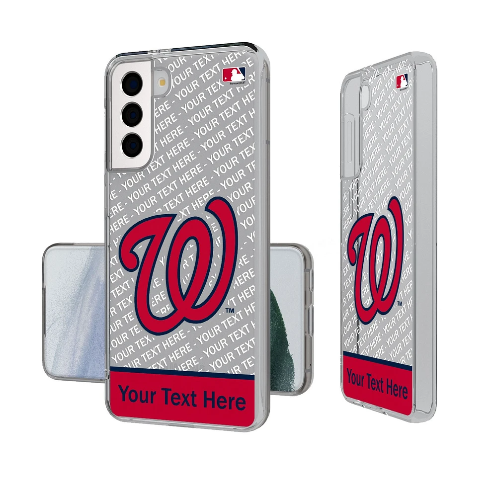 Washington Nationals Endzone Design Galaxy Clear Phone Case