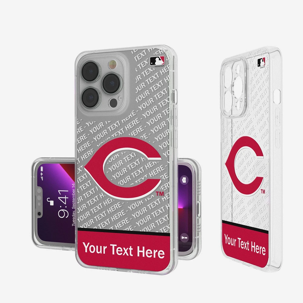 Cincinnati Reds Endzone Design iPhone Clear Case