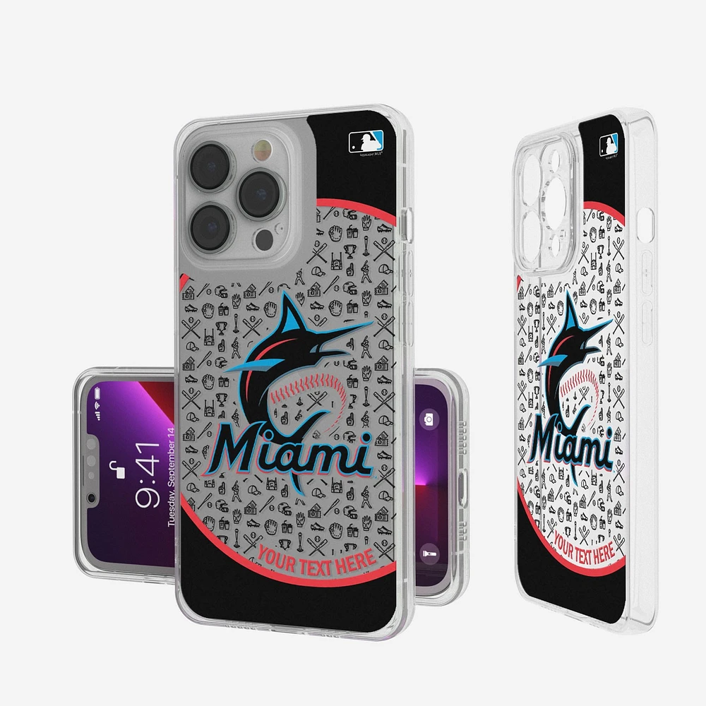 Miami Marlins Circle Design iPhone Clear Case