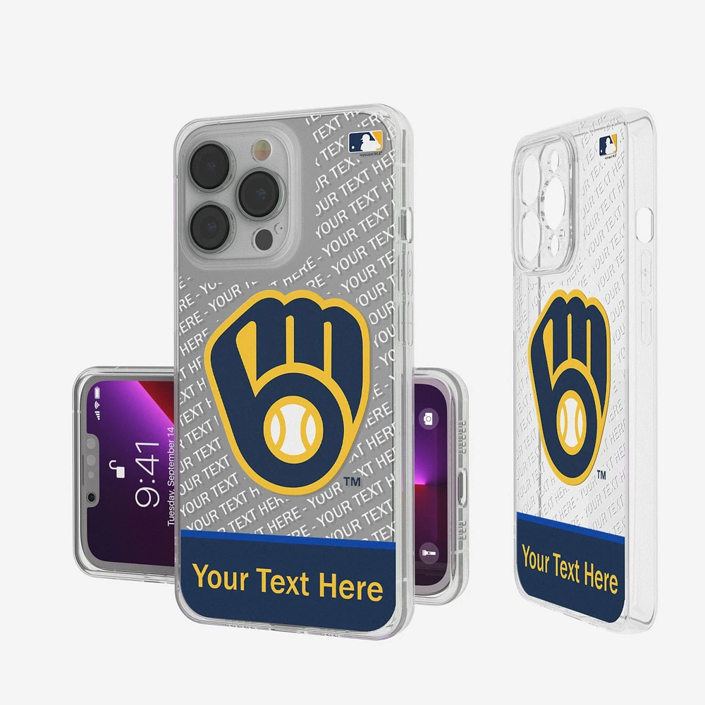 Milwaukee Brewers Endzone Design iPhone Clear Case