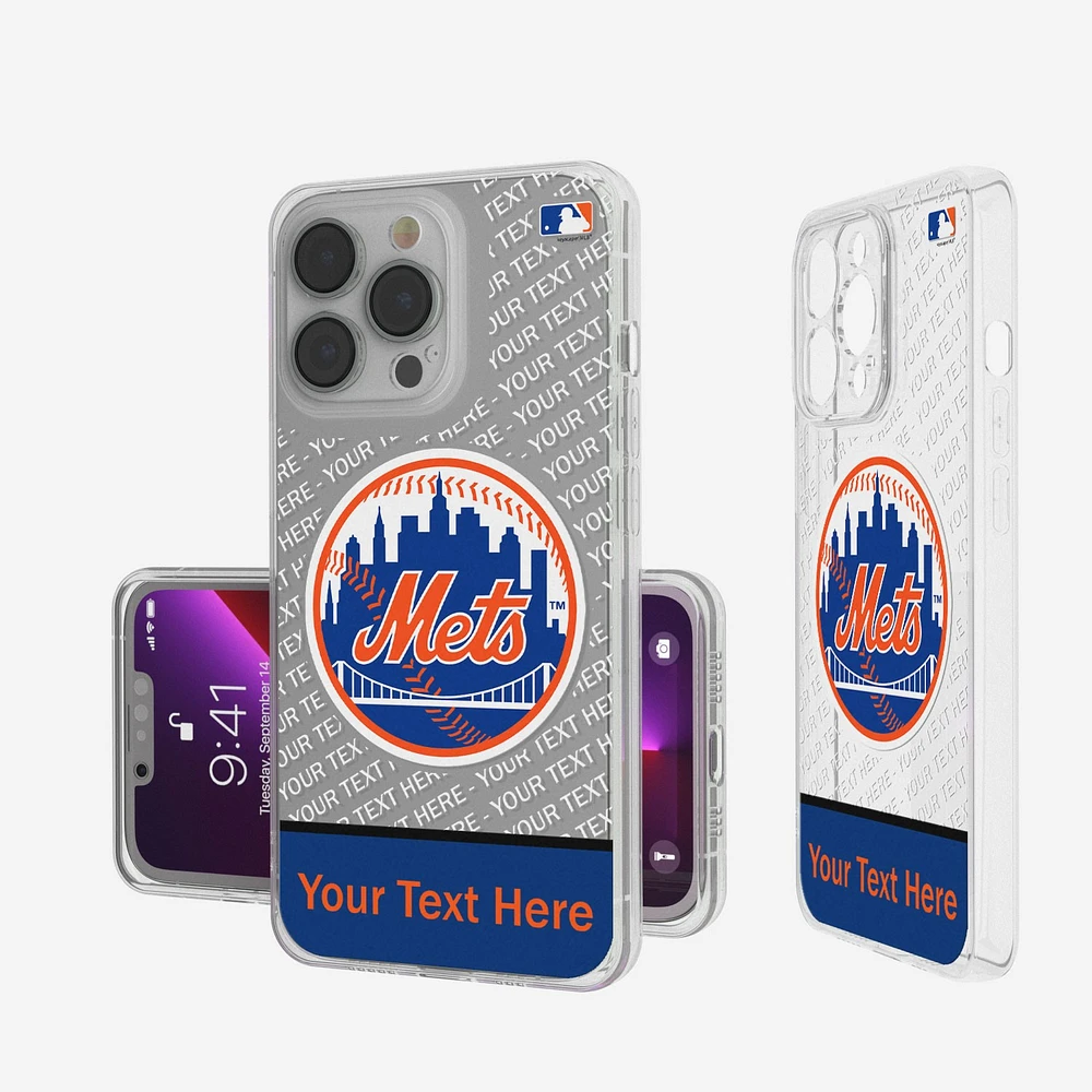 New York Mets Endzone Design iPhone Clear Case