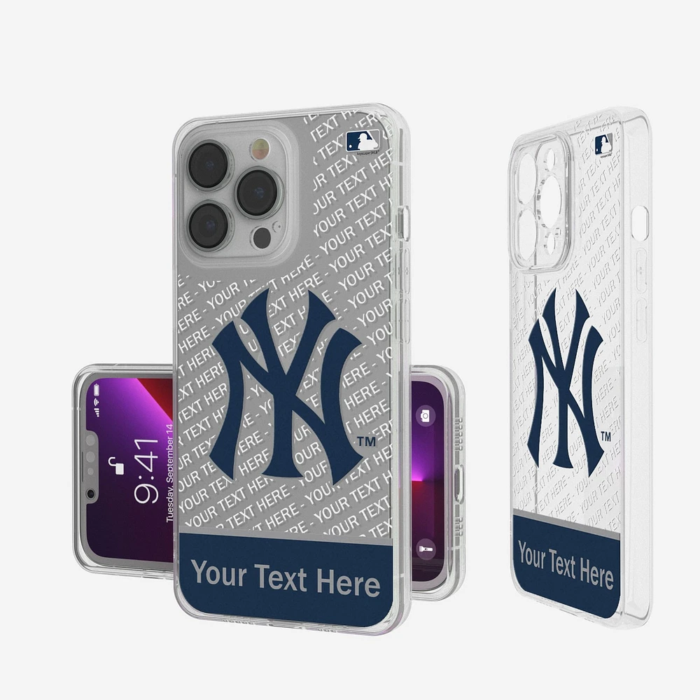 New York Yankees Endzone Design iPhone Clear Case