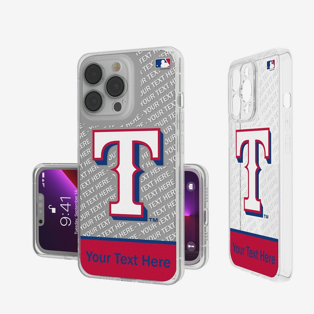 Texas Rangers Endzone Design iPhone Clear Case