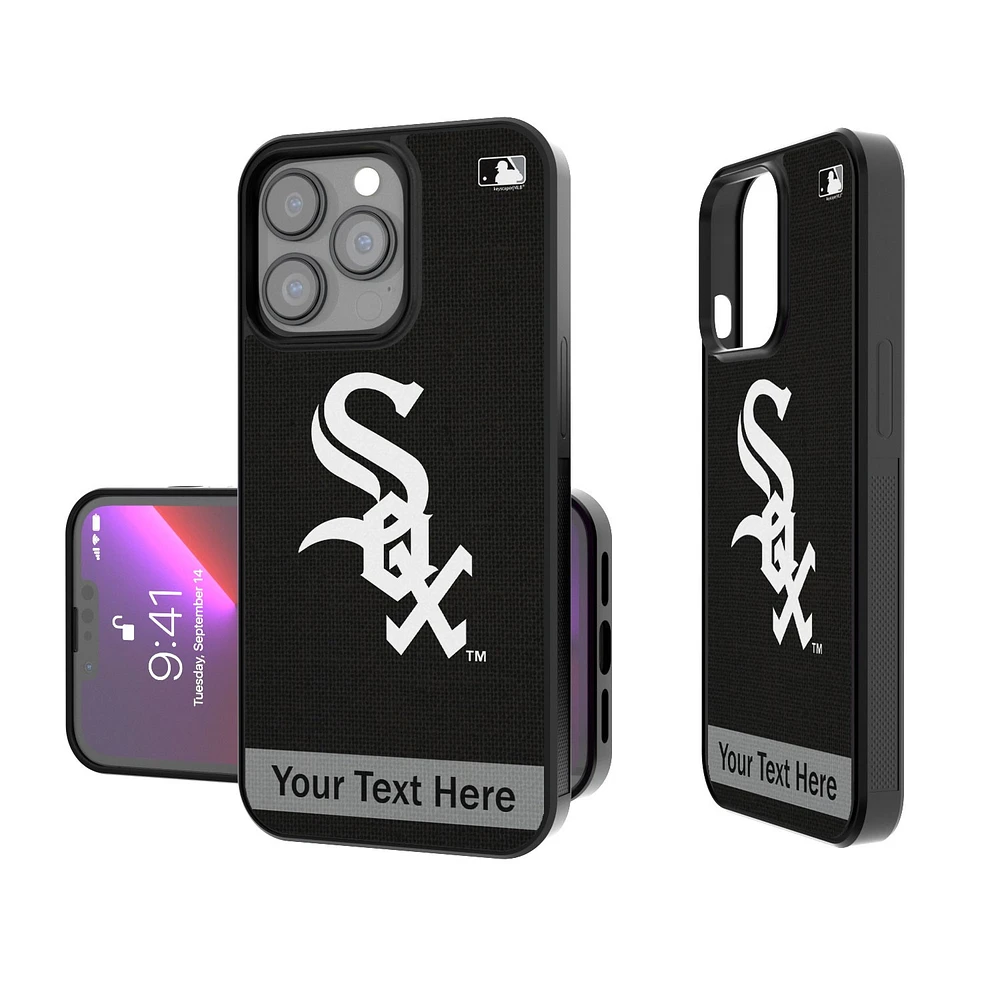 Chicago White Sox Stripe Design Personalized iPhone Bump Case
