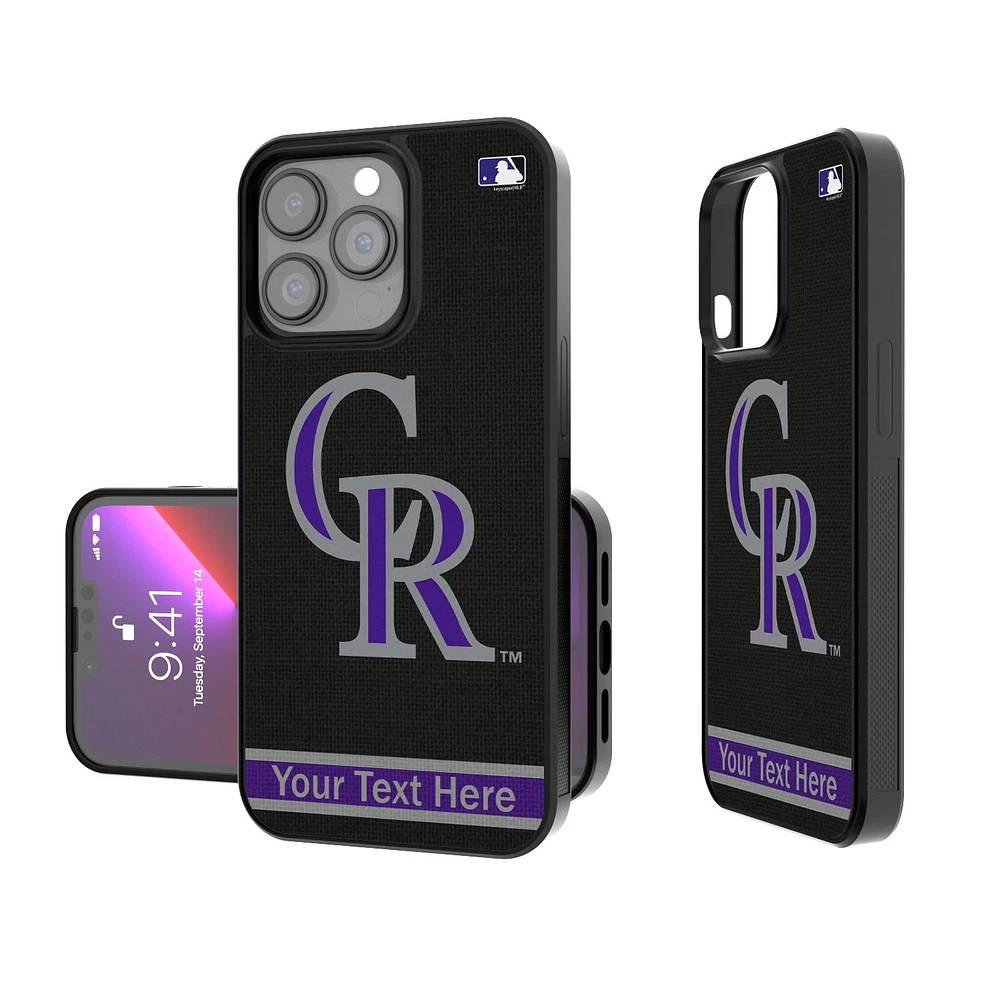 Colorado Rockies Stripe Design Personalized iPhone Bump Case