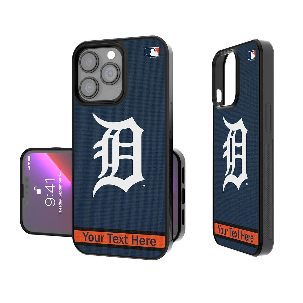 Detroit Tigers Stripe Design Personalized iPhone Bump Case