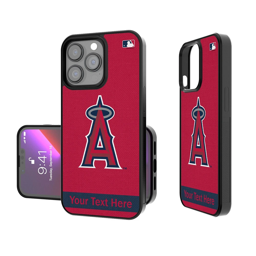 Los Angeles Angels Stripe Design Personalized iPhone Bump Case